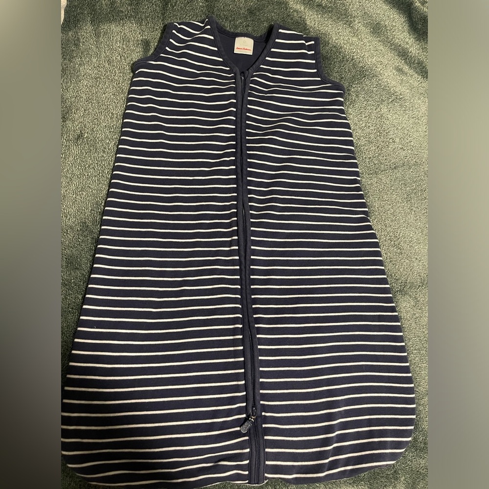 Hanna Andersson Navy and White Baby Sleep Sack